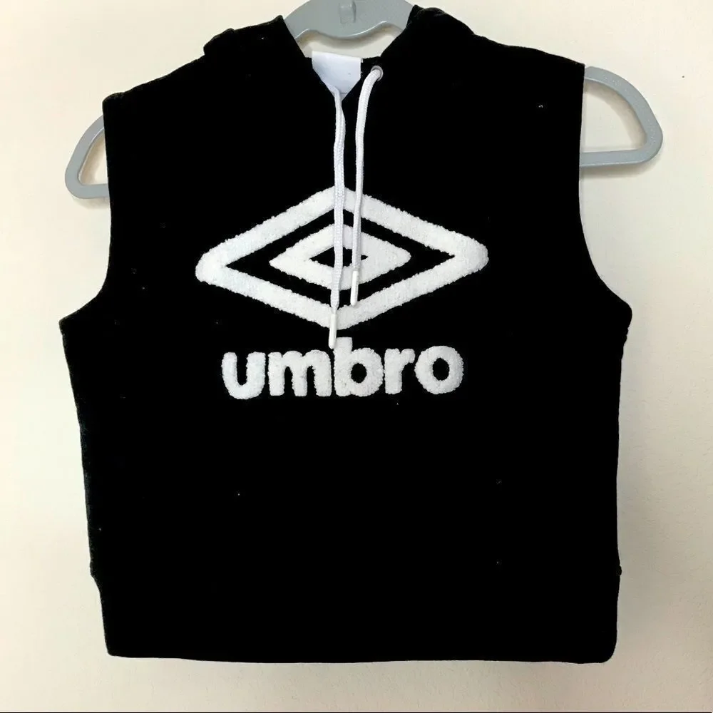 ‎Umbro black logo cropped sweatshirt